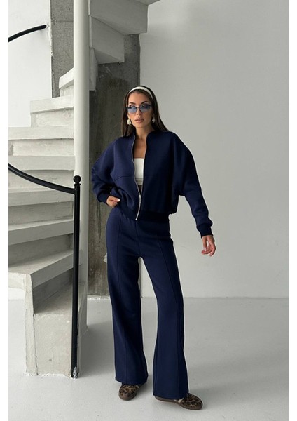 Kadın 3 Iplik Şardonlu Oversize Eşofman Takımı NBG105 fırsatları