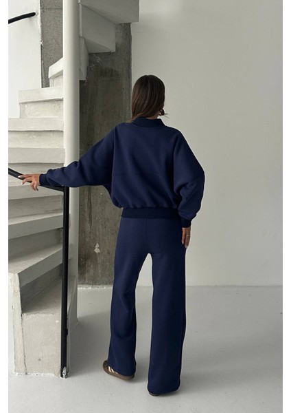 Kadın 3 Iplik Şardonlu Oversize Eşofman Takımı NBG105 indirimleri