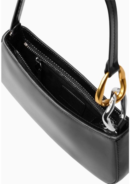 Ollie Siyah Dana Derisi Şık Küçük Omuz Çantası modelleri