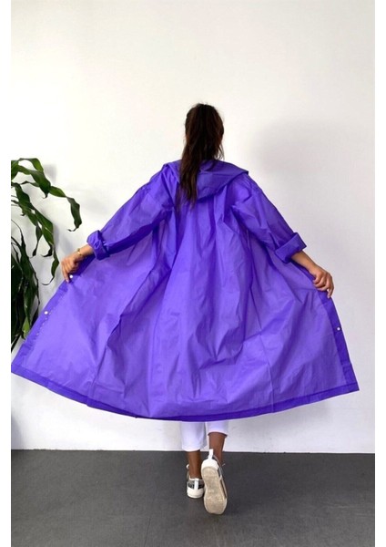 Kadın Erkek Yağmurluk Kapüşonlu Çıtçıtlı Eva Mor Yağmurluk BYMMRC881R09 indirimleri