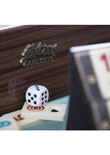 Büyük Boy Elit Deri Lüks Çantalı Tahta Ağaç Ahşap Kemik Taşlı Okey Takımı 43 cm Hediyeli fırsatları