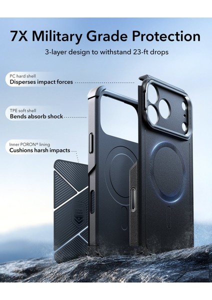 Apple iPhone 17 Pro Max Cyber Tough Magsafe Ekstra Kamera Korumalı Standlı Zırhlı Kapak Kılıf fırsatları
