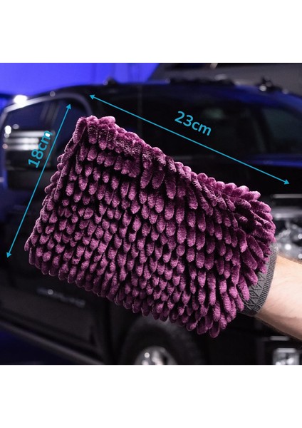 Jagdpanzer Mikrofiber Araba Yıkama Köpürtme Eldiveni 23X18CM Premium Kalın Şönil Tasarım fırsatları
