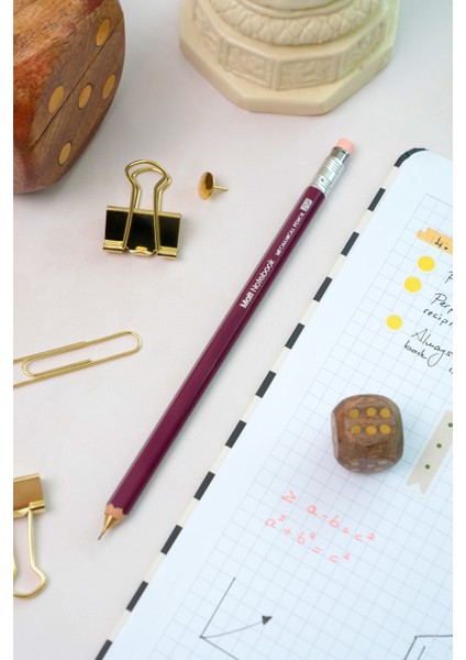 Premium Ahşap Gövdeli Versatil Uçlu Kalem 0.5 mm Bordo