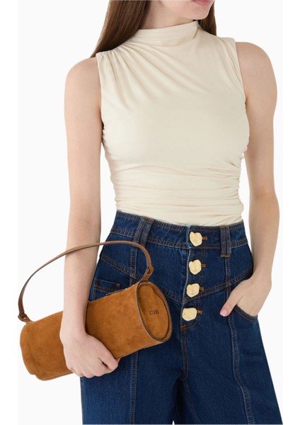 Mini Taru Süet Omuz Çantası Şık ve Minimalist Tasarım, Günlük Kullanım Için modelleri