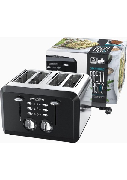 4 Dilim Paslanmaz Çelik Otomatik Ekmek Kızartma Makinesi 1630W fiyatları