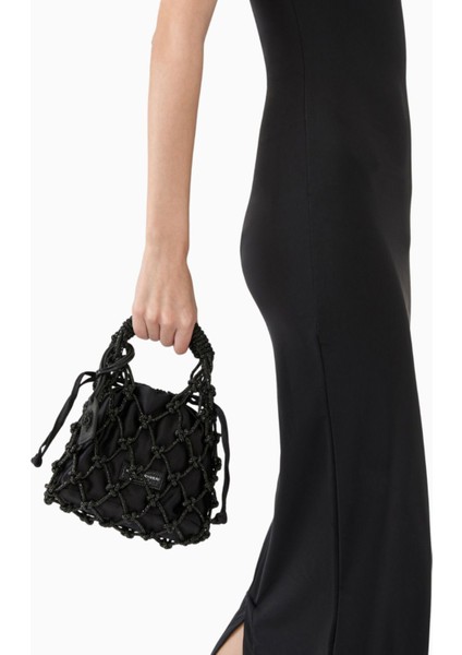 Small Macrame Crystal Siyah El Çantası fiyatları
