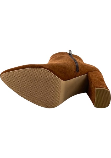 261982 Hakiki Süet Kadın Topuklu Bot modelleri