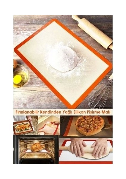 Profesyonel Silpat Yanmaz Yapışmaz Yıkanabilir Silikon Pişirme Matı