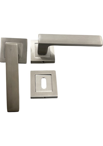 Konak Kare Rozet Saten Oda Kapı Kolu, Modern Tasarım, Dayanıklı Malzeme, Iç Mekan Uyumlu fiyatları