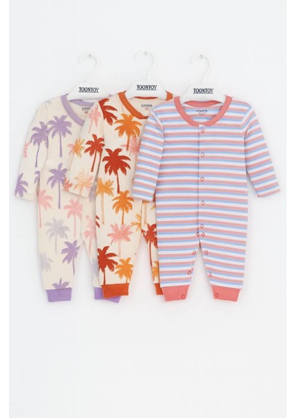 Unisex Çok Desenli 3 Lü Paçalı Tulum