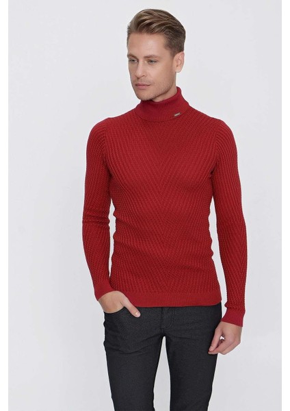 Tr 848 Slim Fit Bordo Klasik Triko fiyatları