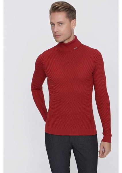 Tr 848 Slim Fit Bordo Klasik Triko fırsatları