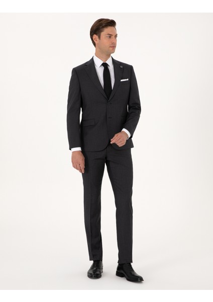 Erkek Antrasit Slim Fit Takım Elbise 50311253-VR006