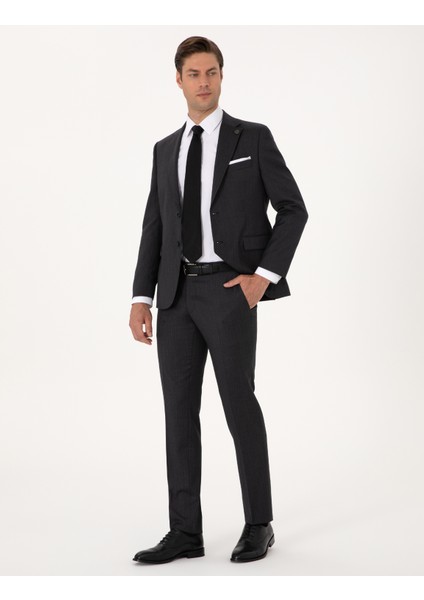 Erkek Antrasit Slim Fit Takım Elbise 50311253-VR006 fırsatları