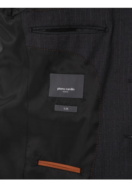 Erkek Antrasit Slim Fit Takım Elbise 50311253-VR006