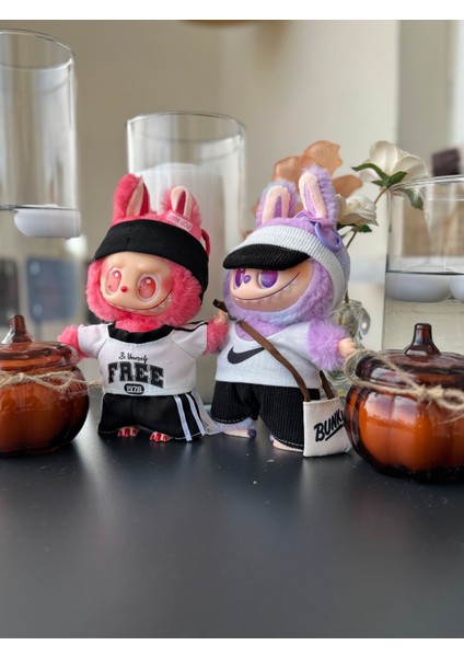 Lilienne Labubu Elbiseli Anahtarlık 2 adet ( Karışık 2 adet gelmektedir)