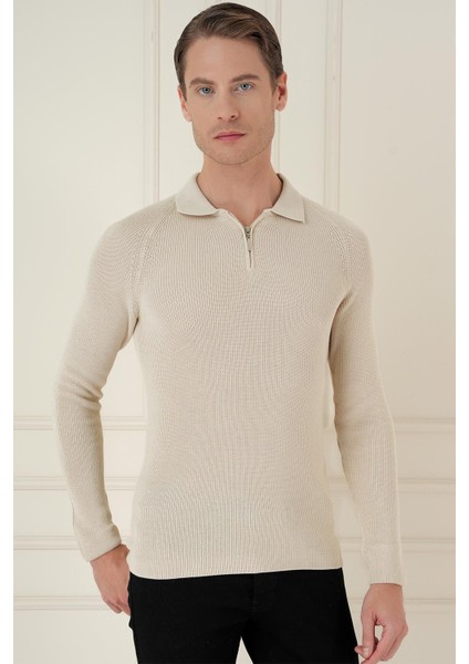 Tr 878 Triko Slim Fit Bej Basic fiyatları
