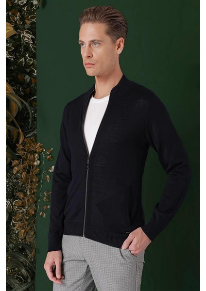 Tr 860 Slim Fit Lacivert Klasik Triko modelleri