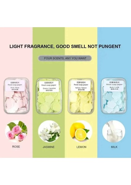 1 Kutu 100 Yaprak Parfümlü Eriyen Mini Kağıt Sabun fiyatları