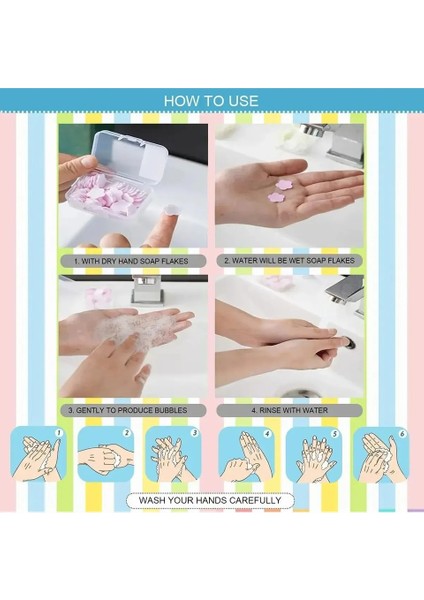 1 Kutu 100 Yaprak Parfümlü Eriyen Mini Kağıt Sabun modelleri