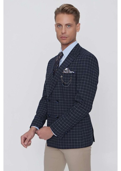 C 631 Slim Fit Lacivert Spor Ceket modelleri