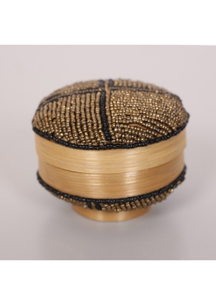 Mylamp Bali Boncuklu Bambu Saklama Kutusu 16X10 cm