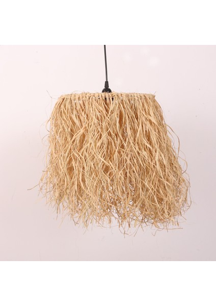 Mylamp Yaygın Doğal Rafya Tek Katlı Avize 30X35 cm modelleri