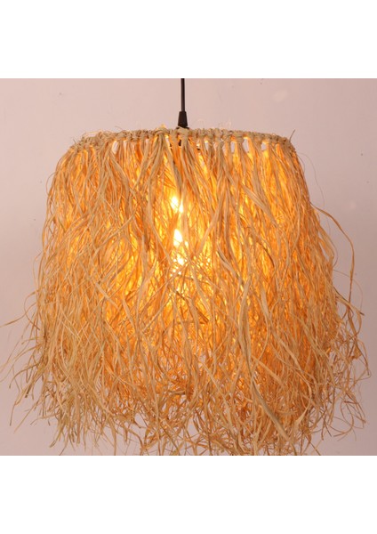 Mylamp Yaygın Doğal Rafya Tek Katlı Avize 30X35 cm indirimleri