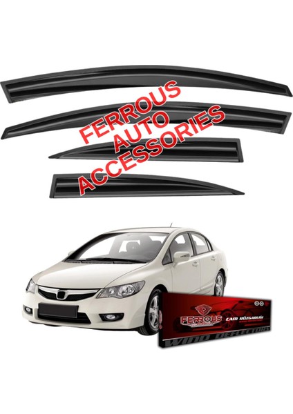 Honda Civic Fd6 Ferrous Cam Rüzgarlığı 4lü Set 2007 2012