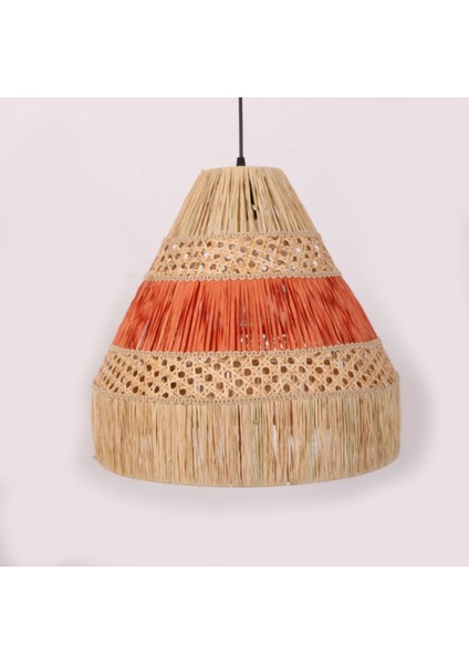 Mylamp Mihrace 40X40 cm Doğal Rafya Avize