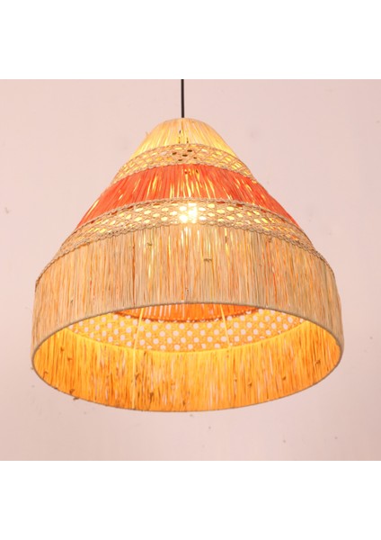 Mylamp Mihrace 40X40 cm Doğal Rafya Avize indirimleri