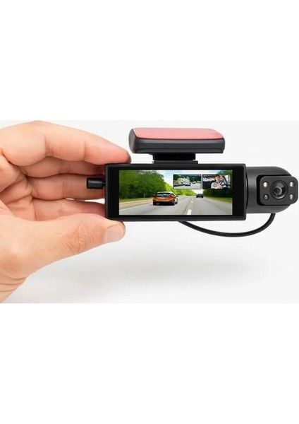 M8 Çift Kameralı Araç Içi Kamera – 1080P Full Hd, Gece Görüşü, G-Sensör, Park Modu, 3.16” Ekran indirimleri