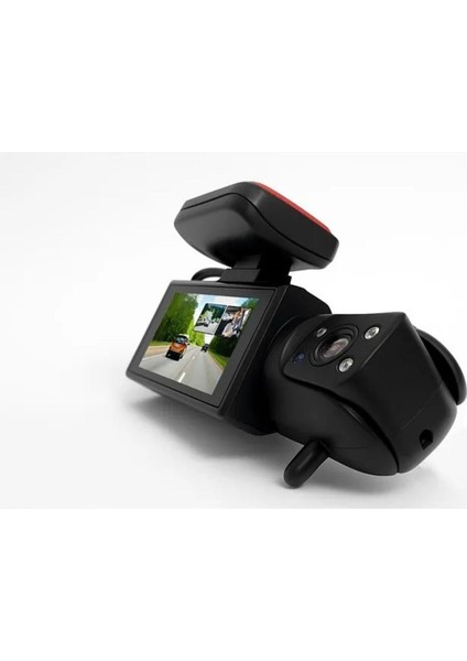 M8 Çift Kameralı Araç Içi Kamera – 1080P Full Hd, Gece Görüşü, G-Sensör, Park Modu, 3.16” Ekran