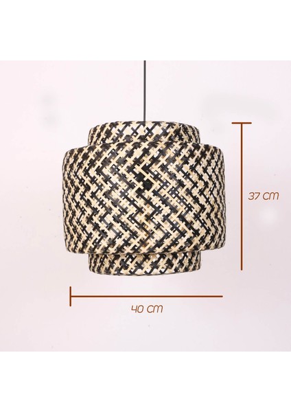 Mylamp Sitrus 40X37 Cm. Siyah / Naturel Bambu Avize modelleri
