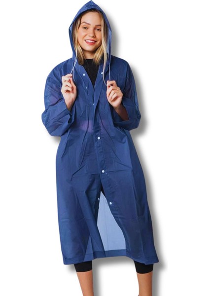 Kadın Erkek Yağmurluk Kapüşonlu Çıtçıtlı Eva Lacivert Yağmurluk BYMMRC881R04 fiyatları