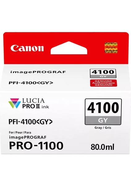 PFI-4100 GY Gray Orijinal Mürekkep Kartuşu