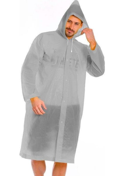 Kadın Erkek Yağmurluk Kapüşonlu Çıtçıtlı Eva Gri Yağmurluk BYMMRC881R05 fırsatları