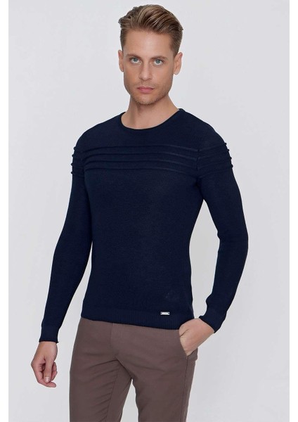 Tr 849 Slim Fit Lacivert Klasik Triko fiyatları