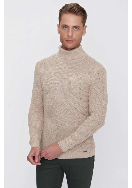 Tr 850 Slim Fit Bej Klasik Triko