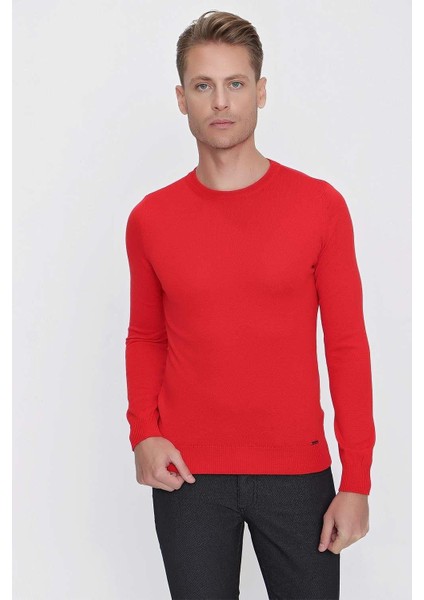 Tr 840 Slim Fit Kırmızı Klasik Triko modelleri