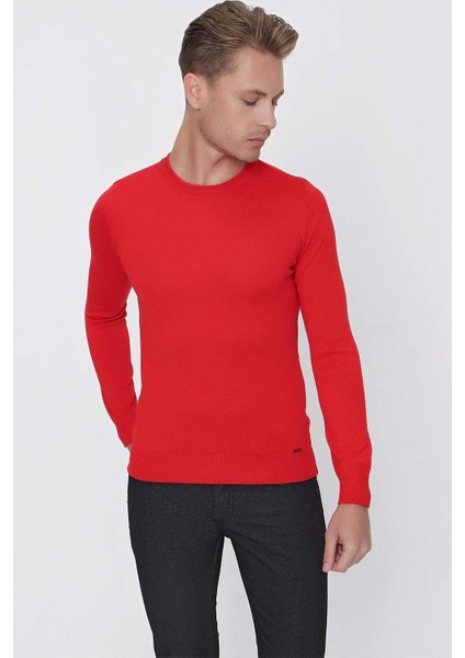 Tr 840 Slim Fit Kırmızı Klasik Triko fırsatları