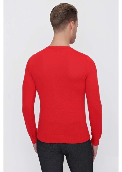 Tr 840 Slim Fit Kırmızı Klasik Triko indirimleri