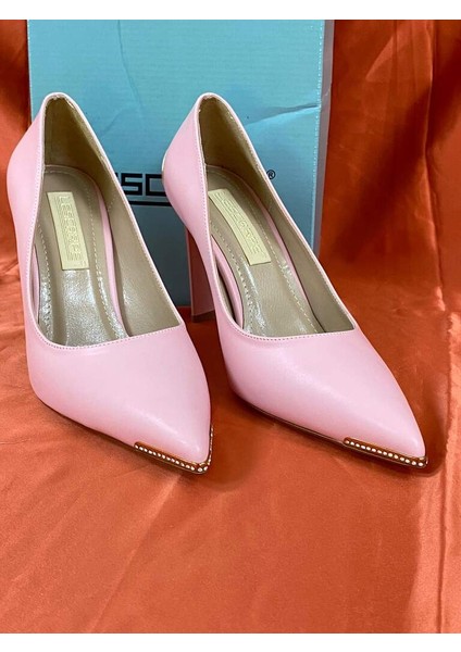 LES016 Pembe Sivri Burunlu Stilleto Yüksek Topuklu Kadın Ayakkabısı modelleri