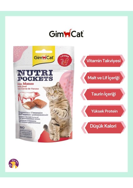 Nutripockets Biftek ve Maltli Kedi Ödül 60GR fiyatları