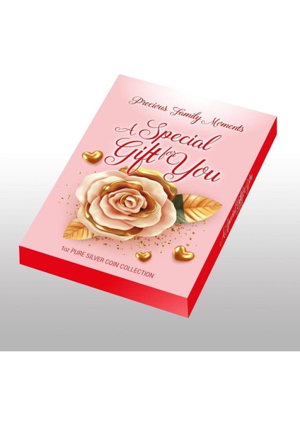 Rimagold Rimagold Gül Değerli Aile Anları Gümüş Sikke Coin modelleri