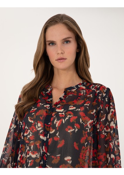 Kadın Lacivert Comfort Fit Bluz 50314085-VR033 fiyatları