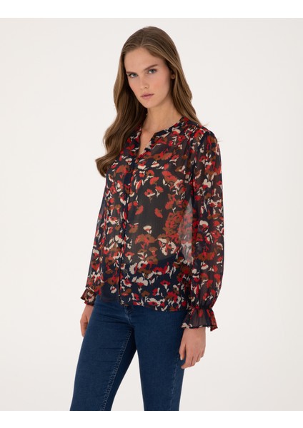 Kadın Lacivert Comfort Fit Bluz 50314085-VR033 modelleri