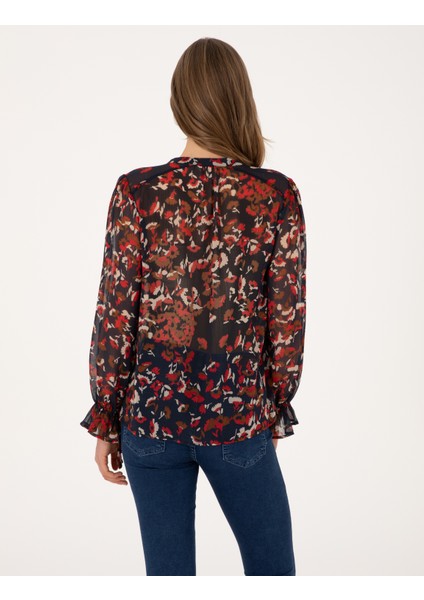 Kadın Lacivert Comfort Fit Bluz 50314085-VR033 indirimleri