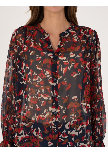 Kadın Lacivert Comfort Fit Bluz 50314085-VR033